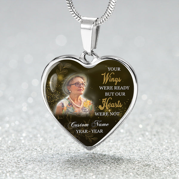 Personalized memorial necklace| Bereavement gift for loss| Sympathy jewelry for Mom, Dad, Daughter NNT09