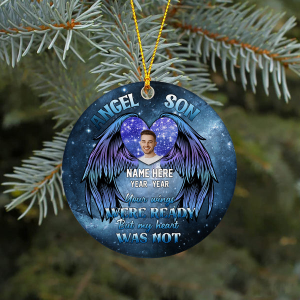 Angel Son Memorial Christmas Ornament Personalized Son in Heaven Remembrance Sympathy Gift Loss Son NOM266