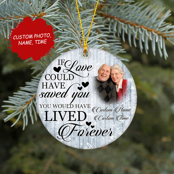 Personalized memorial ornament - sympathy ornament, remembrance ornament for loss, bereavement gift| ONT34