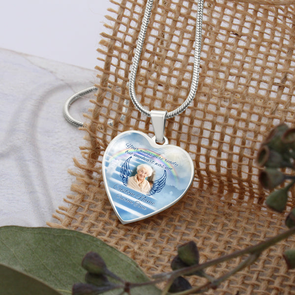 Custom remembrance necklace| Your wings were ready| Memorial gift for loss loved one in heaven NNT07