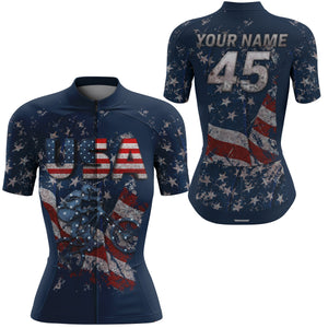 Custom Womens American cycling jersey Anti-UV USA team MTB BMX racing shirt Bicycling cycle gear| SLC68