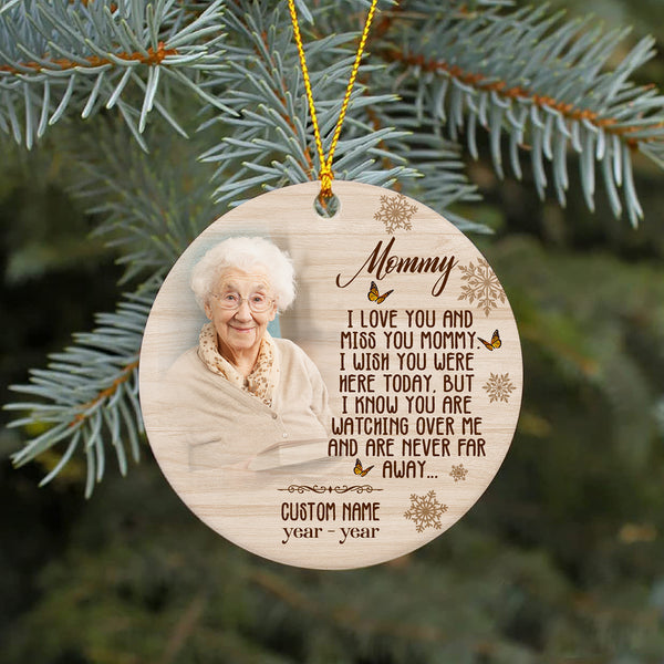 Mom memorial ornament - bereavement ornament loss of mother, Christmas in heaven, mom sympathy gift| ONT59
