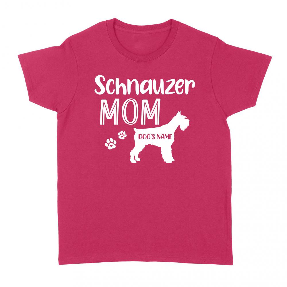 Happy mothers day dog mom schnauzer mom t shirt personalized gift A219