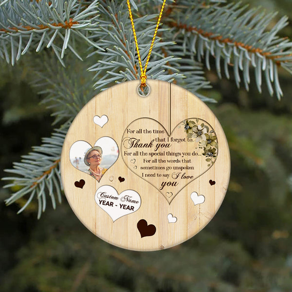 Memorial ornament – I love you, remembrance ornament for loss of loved one, sympathy keepsake gifts| ONT46