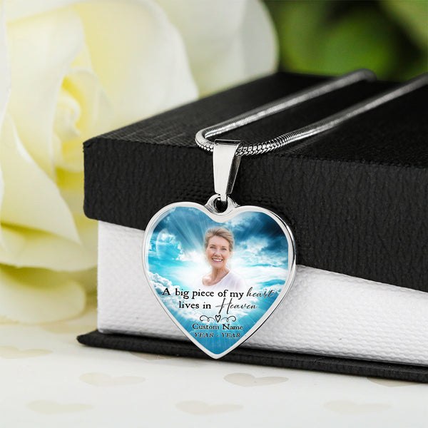 Remembrance necklace for loss of Dad Mom Daughter| Custom Memorial gift| Sympathy jewelry with photo NNT16