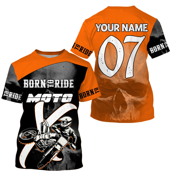 Born To Ride MotoX custom motocross jersey UPF30+ adult&kid skull MX racing offroad motorcycle NMS961