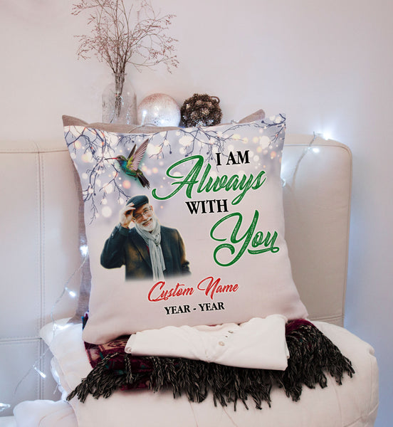 Personalized Memorial Pillow, Sympathy Gift for Loss of A Loved One in Heaven, 1-sided Print Pillow NPL178