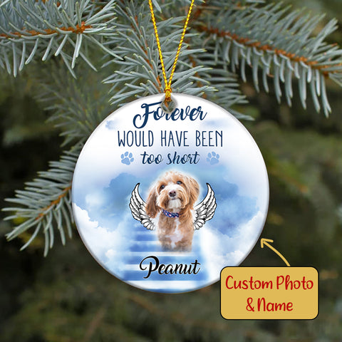 Pet Memorial Ornament Custom Photo - Pet in Heaven, Pet Loss Christmas Ornament, Remembrance for Loss of Dog, Loss of Cat, Sympathy Gift for Dog Owners| NOM17