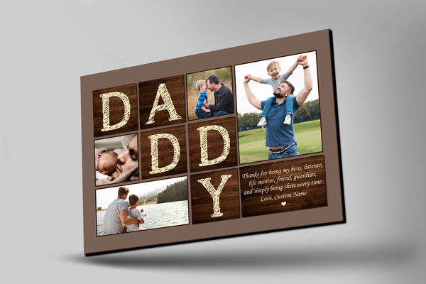 Personalized Canvas Gift for Father| Thanks For Being My Hero| Father's Day Gift for Dad, Dad Birthday| JC899