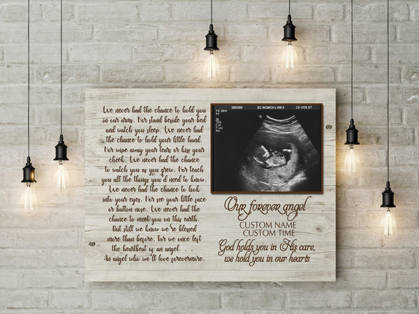 Personalized Memorial Canvas| Our Forever Angel| Sympathy Gift for Loss of Baby Loss Child Infant Loss Miscarriage JC253 Myfihu