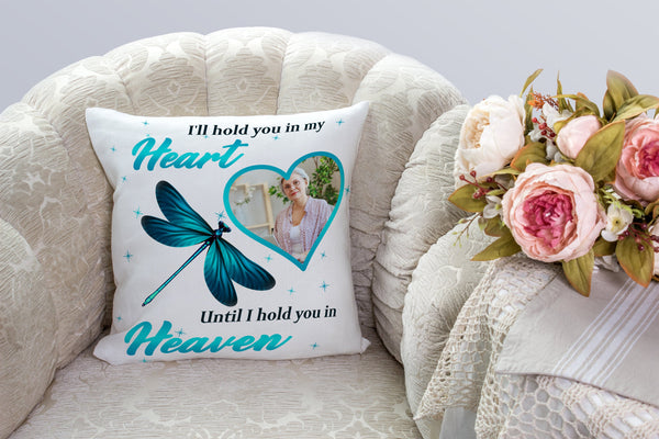 Personalized Memorial Pillow Dragonfly Remembrance A Loved One in Heaven Sympathy Gift 1-side Print| NPL88