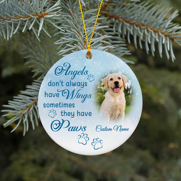 Christmas Ornaments, Sympathy gift for loss of pet, Memorial Christmas Ornament for loss of dog - OVT12