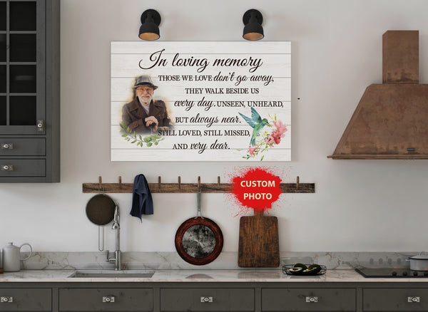 Remembrance Gift for Loss of Loved One In Loving Memory Personalized Sympathy Canvas Wall Art VTQ04