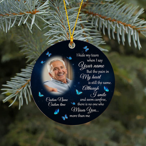 Personalized Memorial Ornament Christmas Remembrance Sympathy Gift for Loss of Mom Dad in Heaven NOM297