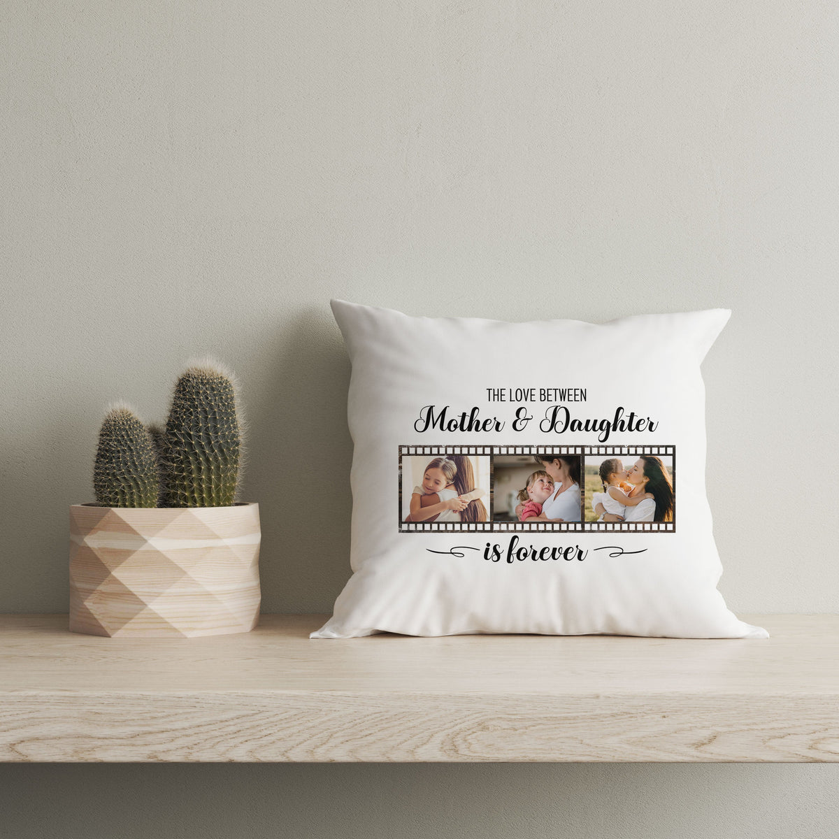 Mother & Daughter Personalized Pillow, Mom Mother's Day Gift, New Mommy Birthday Christmas Keepsake| NPL30
