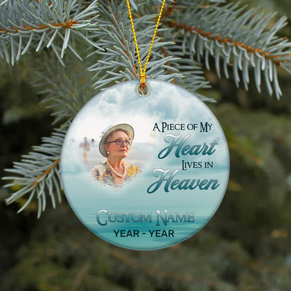 Personalized Ornament, Remembrance Ornament on Christmas, Sympathy gift for loss of loved one - OVT07