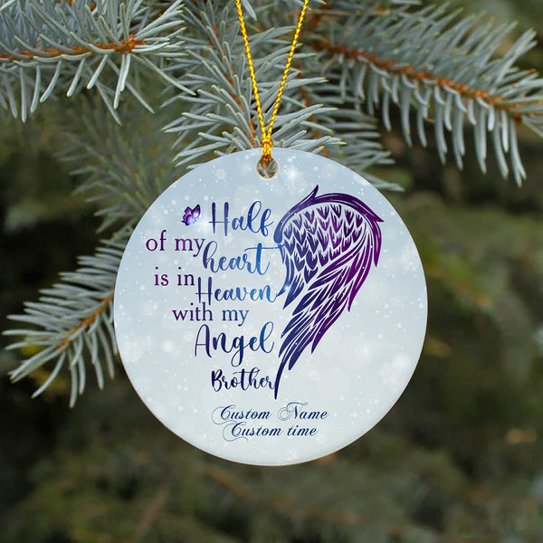 Brother Memorial Personalized Ornament - Brother in Heaven Remembrance Sympathy Gift Loss Brother NOM265