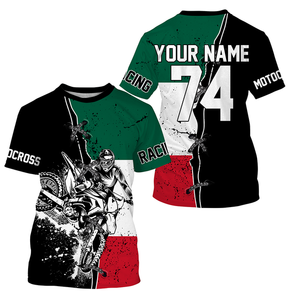 Dirt bike custom jersey Motocross for kid adult green MX racing shirt UV protective motorcycle PDT26