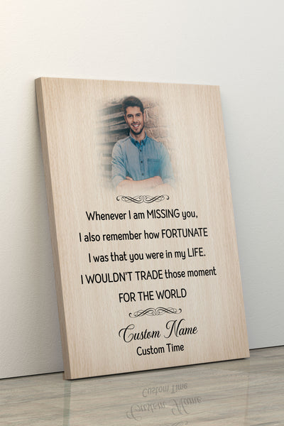 Personalized Memorial Canvas Remembrance Sympathy Gifts for Loss of Loved One Father Brother Son VTQ56