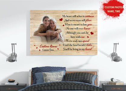 Sympathy gift for loss of loved one, Condolence canvas/poster for loss of Father Mother - VTQ173