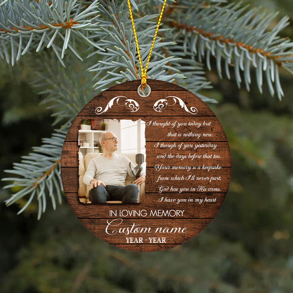 Custom memorial christmas ornament, sympathy ornament, remembrance ornament, bereavement gift| ONT24