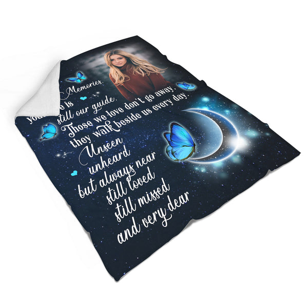 Sympathy blanket for loss of loved one, Remembrance Memorial blanket throw for loss of Mom Dad - VTQ207