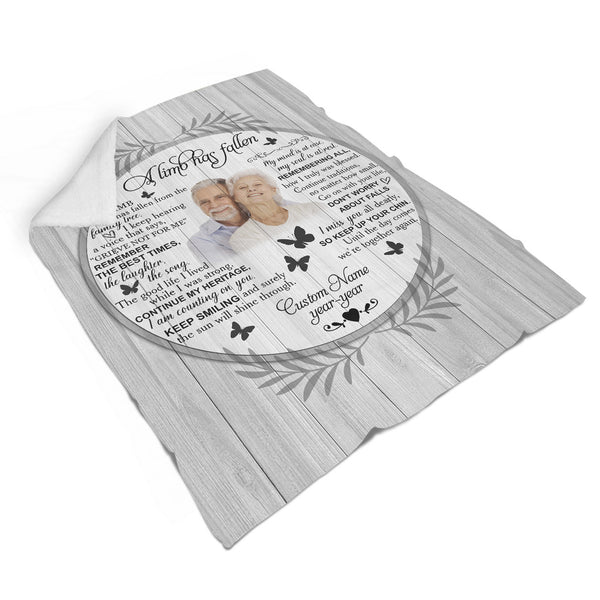 A Limb Has Fallen - Personalized Memorial Blanket| Remembrance Blanket, Sympathy Blanket| T1078