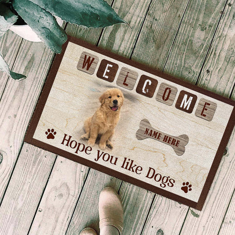 Custom Dog Doormat| Hope You Like Dogs Welcome Mat for Front Door| Gift for Dog Mom Dog Dad Dog Owner| JDM69