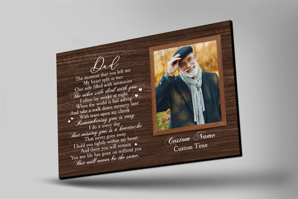 Memorial Canvas for loss of Dad, Sympathy Gifts for loss of loved one, Dad Sympathy Gifts - VTQ141
