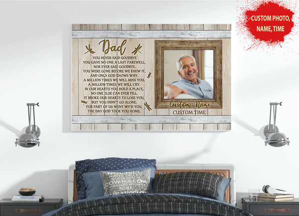 Sympathy gifts for loss of Father, Bereavement gift for loss, Memorial canvas/premium poster - VTQ168