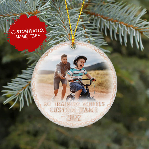 No training wheels ornament 2022 for kid, bicycle Christmas ornament boys girls, Xmas cycling gifts| ONT78