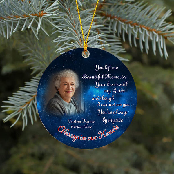 Personalized memorial ornament, remembrance ornament for loss of mom, dad, son, memorial gifts| ONT30