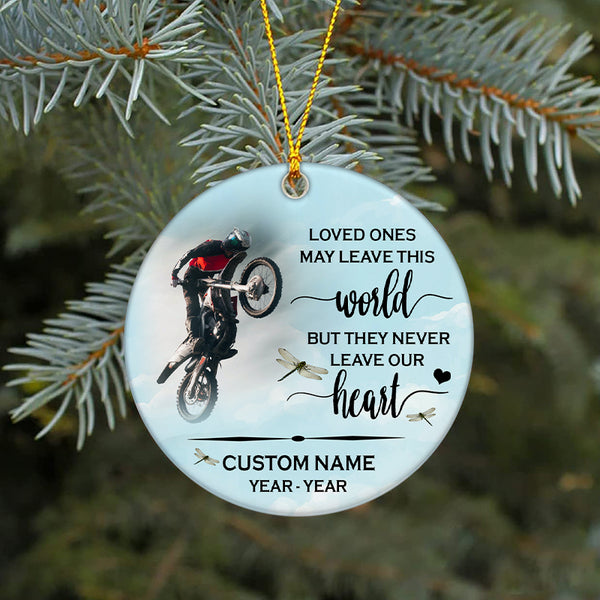 Personalized Memorial Ornament Sympathy Gift For Loss Of Biker In Heaven Christmas Remembrance Decor ODT30