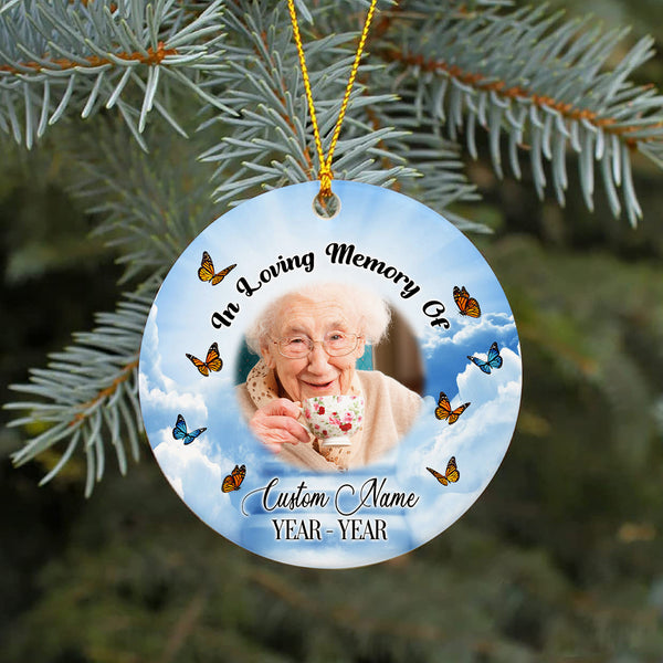 Memorial Christmas Ornament Sympathy Gift For Loss Of Mother Father In Heaven Remembrance Home Decor ODT51