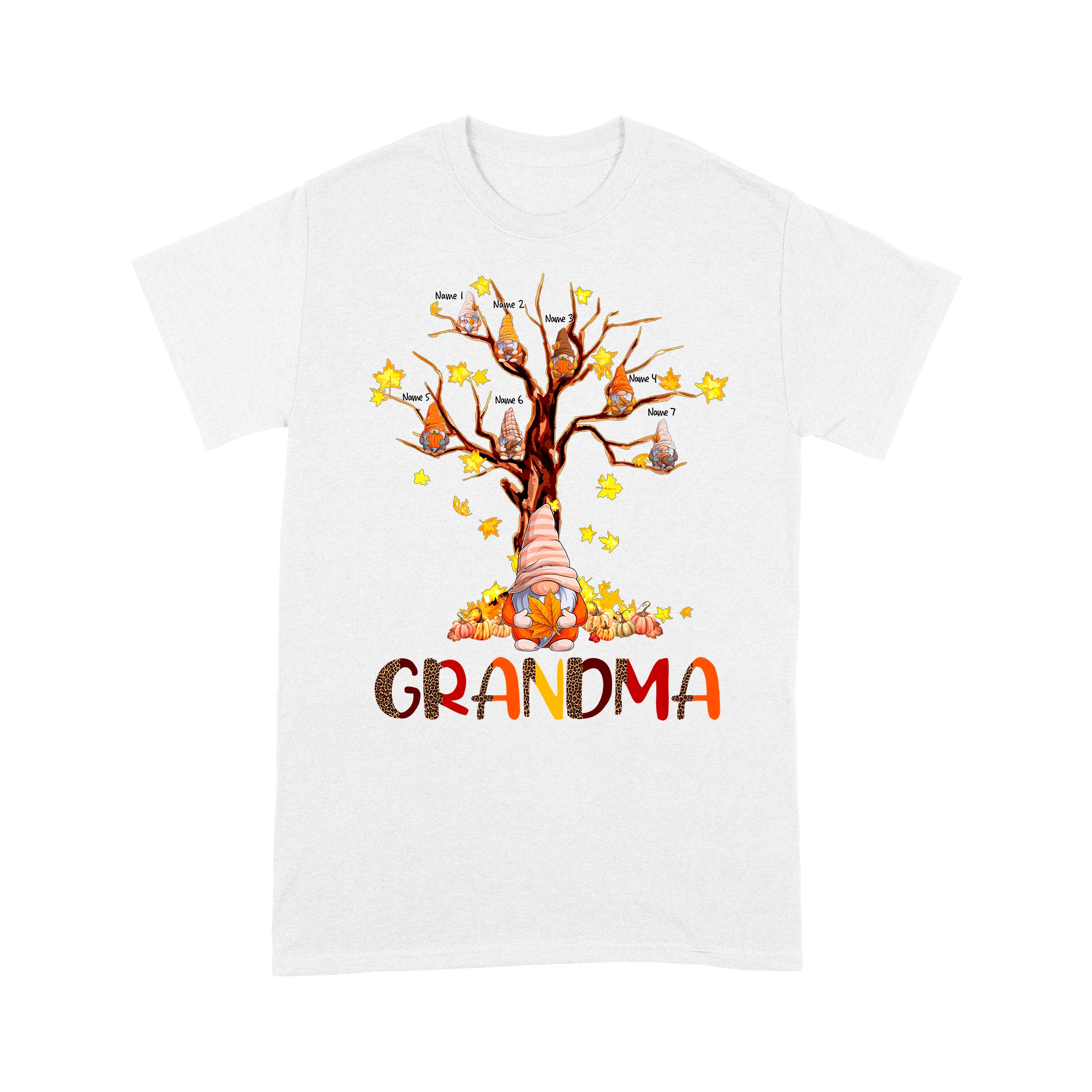 Gnome Thanksgiving Grandma T Shirts Custom kids names, Grandma Shirts Thanksgiving gifts for Grandma FFS - IPHW1781