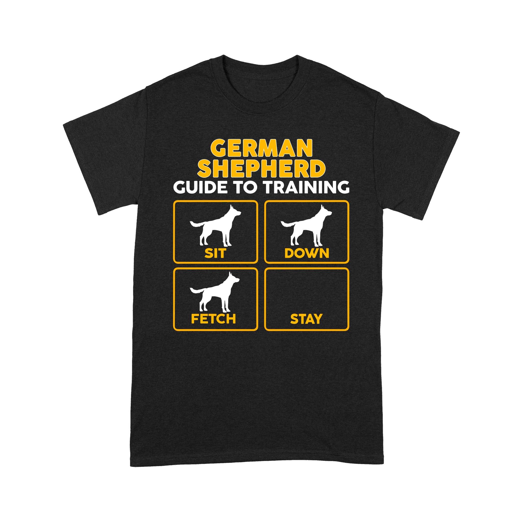 German Shepherd Standard T-shirt | Funny Guide to Training dog - FSD2401D08