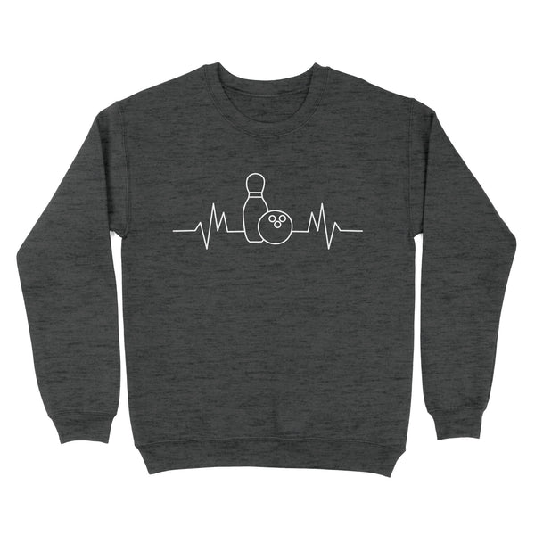 Bowling heartbeat Shirt, Bowling Addict sweatshirt, gift for bowlers NQS4619