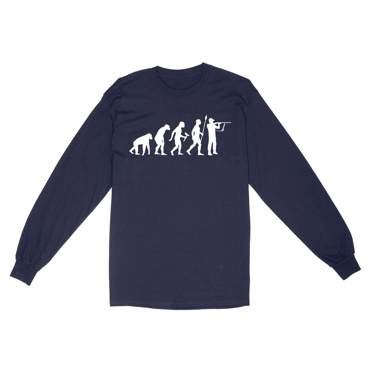 Hunting evolution, hunting gift for men long sleeve TAD02