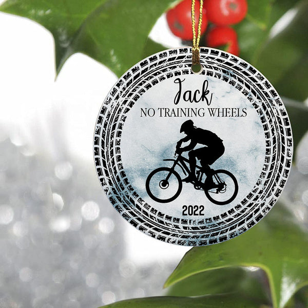 No training wheels bicycle ornament for boys girls, commemorate cycling ornament, BMX MTB Xmas gift| ONT38