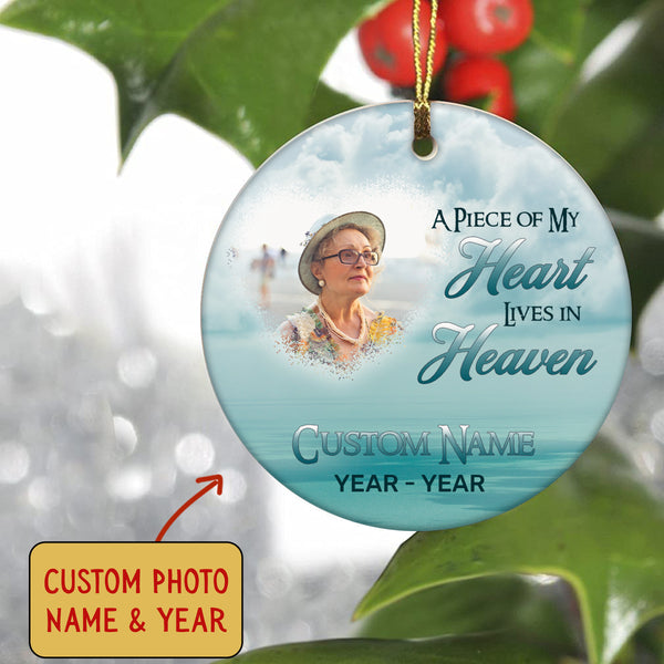 Personalized Ornament, Remembrance Ornament on Christmas, Sympathy gift for loss of loved one - OVT07