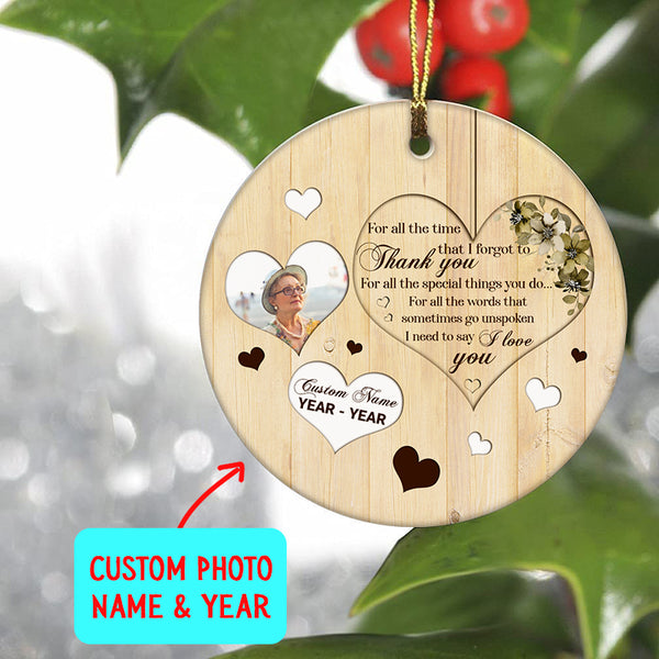 Memorial ornament – I love you, remembrance ornament for loss of loved one, sympathy keepsake gifts| ONT46