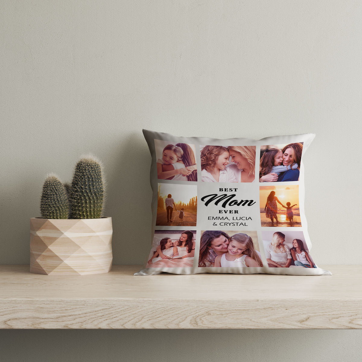 Best Mom Ever Personalized Pillow, Mom Grandma Mother's Day Gift, Mommy Birthday Christmas Keepsake| NPL36