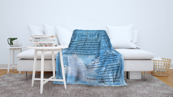 Memorial Blanket for Loss of Loved One Sympathy gifts for Dad Mom I Never Left You Sherpa Blanket VTQ19