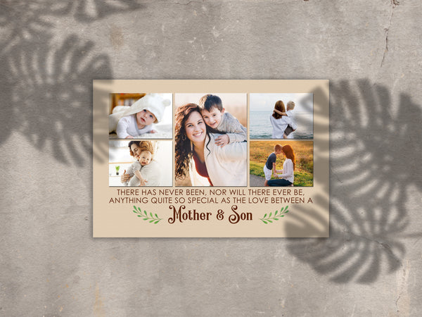 Custom Canvas for Mom| Mother and Son Photo Collage Wall Art| Mom Gift for Mother's Day Gift JC844