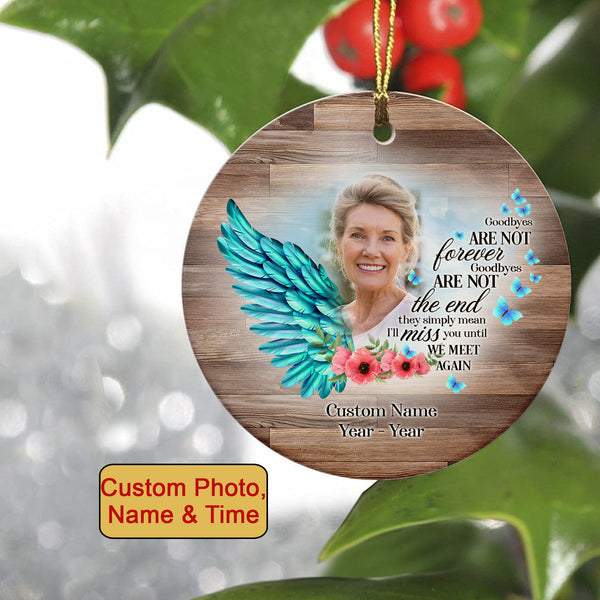 Memorial ornament personalized - remembrance ornament for loss of dad, mom, son, sympathy ornament| ONT69