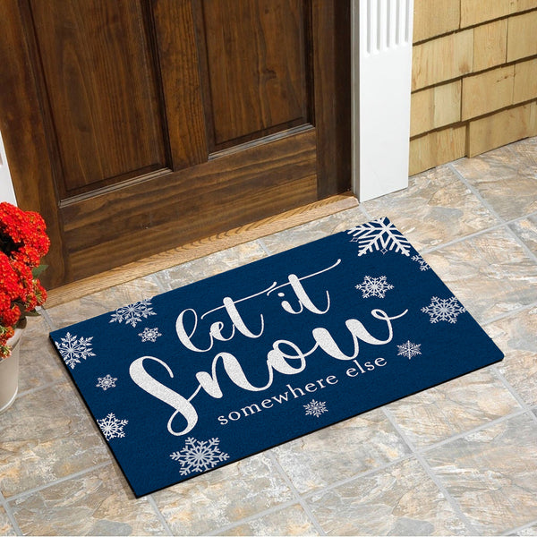 Christmas Doormat - Let It Snow Doormat - Christmas Sign Christmas Decoration For Indoor Outdoor - Welcome Mat Holiday Doormat Winter Sign Xmas Gift Xmas Decor - JD34
