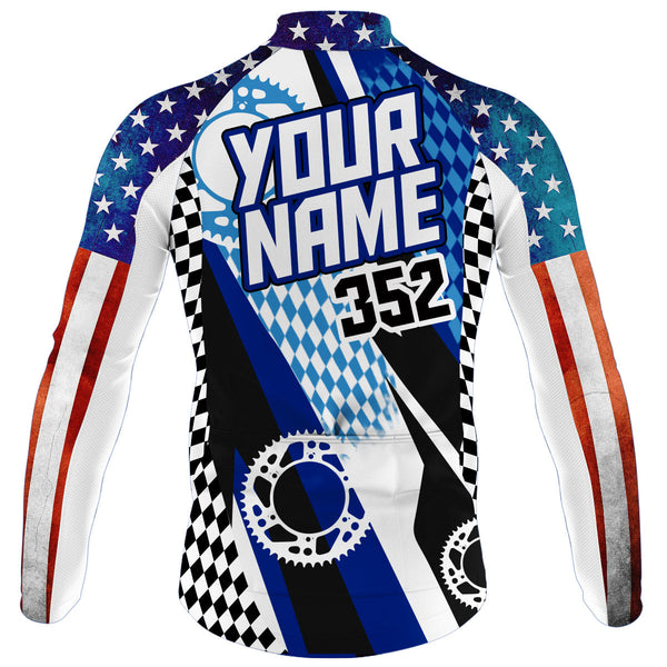 Custom BMX Cycling Jersey USA Mens Long&Short Sleeve American Bicycle Motocross Road&Moutain Biking| NMS787