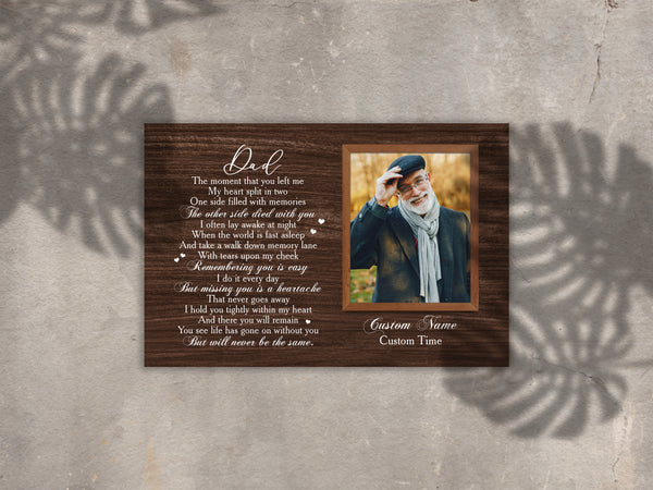 Memorial Canvas for loss of Dad, Sympathy Gifts for loss of loved one, Dad Sympathy Gifts - VTQ141