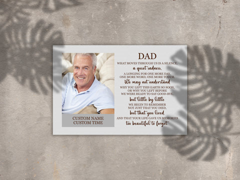 Personalized Memorial Gift for loss of Dad Deepest Grief Sympathy Canvas for loss of loved one VTQ66