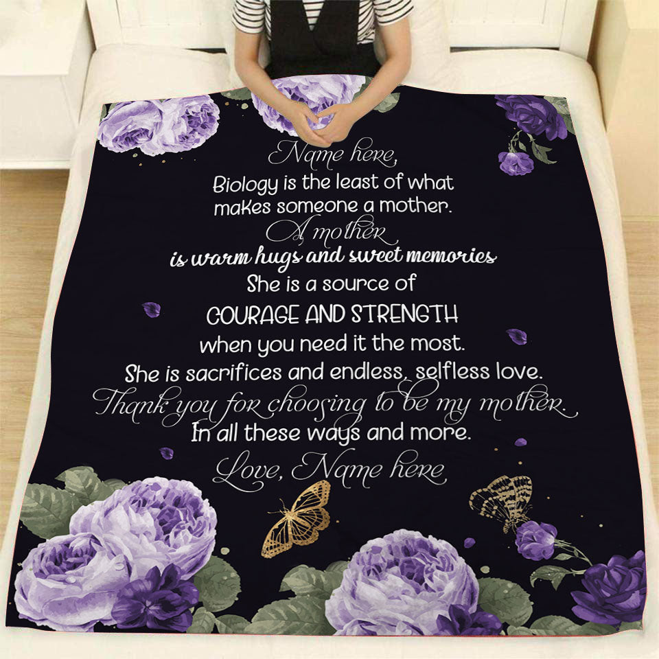 Personalized Blanket To My Wonderful Mom Butterfly Fleece Gratitude Bl –  Myfihu